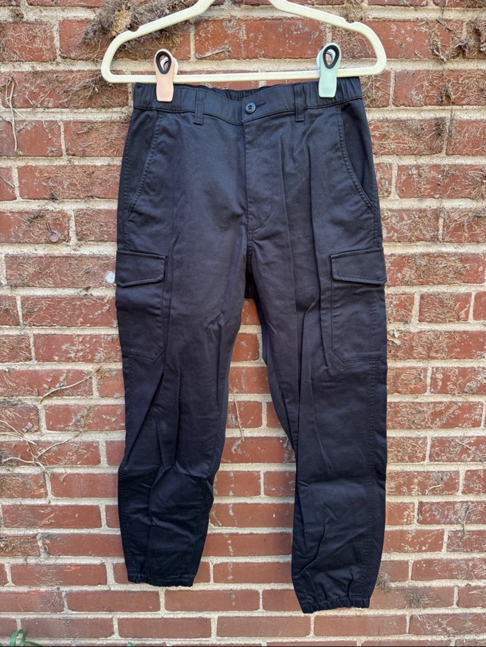 Men's Black Cargo Jogger Pants